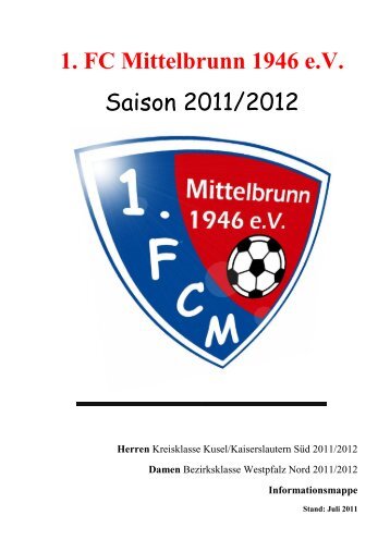 Informationsmappe - 1. FC Mittelbrunn 1946 e.V.