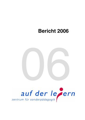 Statistik 2006 - Zentrum für Sonderpädagogik Auf der Leiern