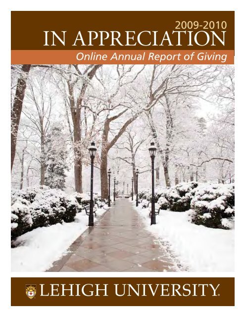 IN APPRECIATION - Lehigh University