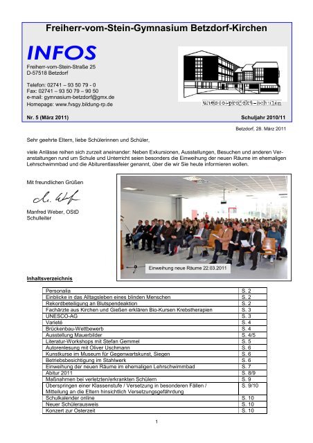 Freiherr-vom-Stein-Gymnasium Betzdorf-Kirchen INFOS