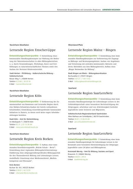 Lernende Regionen – Förderung von Netzwerken - Netzwerk