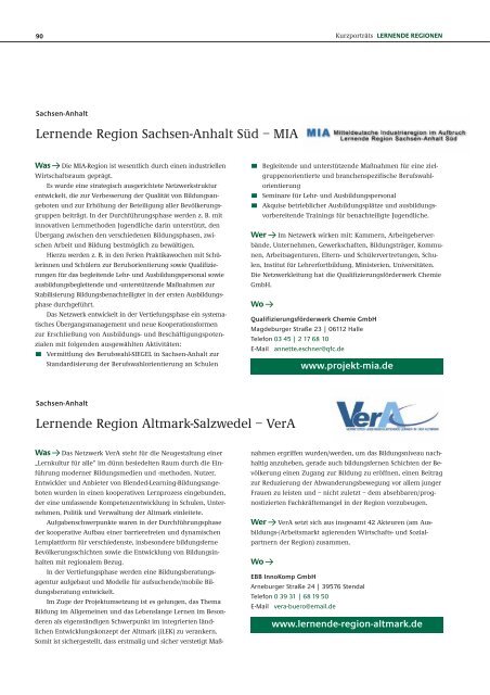 Lernende Regionen – Förderung von Netzwerken - Netzwerk