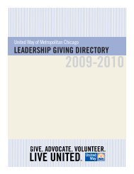 leadership giving directory - United Way of Metropolitan Chicago