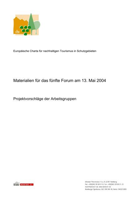 Organisations-Checkliste: Auftaktveranstaltung Agenda 21-Prozeß ...