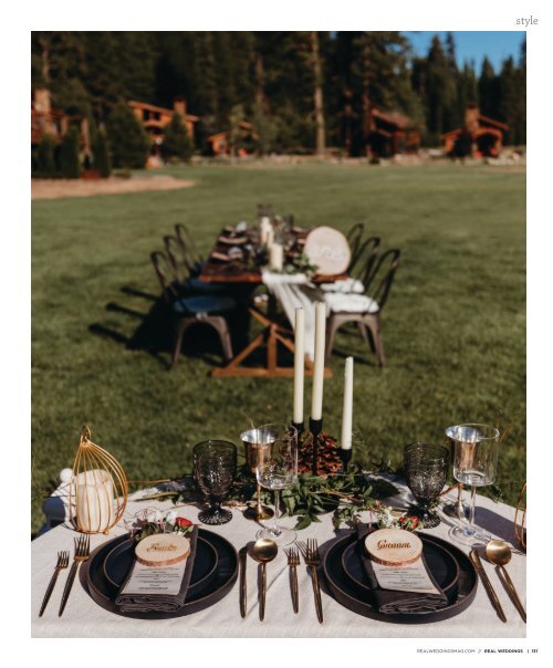 Real Weddings Magazine's “The Mountains are Calling“ Styled Shoot - Fall 2020 - Featuring some of the Best Wedding Vendors in Sacramento, Tahoe and throughout Northern California!