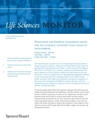 Life Sciences monitor - Spencer Stuart