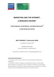 MARKETING AND THE INTERNET: A RESEARCH REVIEW 1 ...