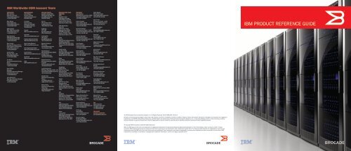 Download PDF IBM PRODUCT REFERENCE GUIDE - Brocade