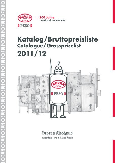 Katalog/Bruttopreisliste 2011/12 - Bever & Klophaus GmbH