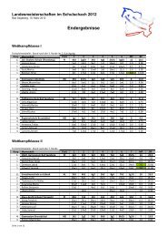 Endergebnisse - Schach in Segeberg