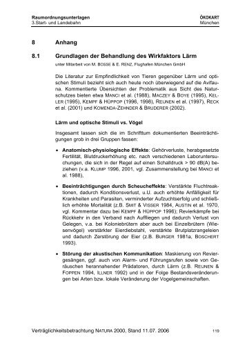 8 Anhang 8.1 Grundlagen der Behandlung des Wirkfaktors Lärm