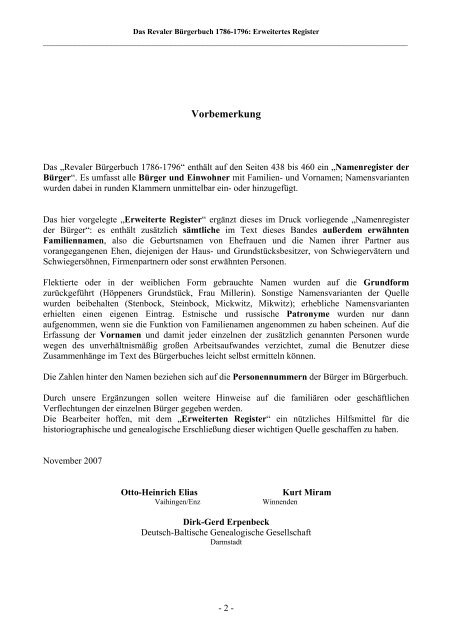 Baltische genealogische Hefte - DBGG