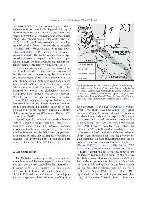 Strike-slip tectonics within the SW Baltic Sea and its relationship to ...