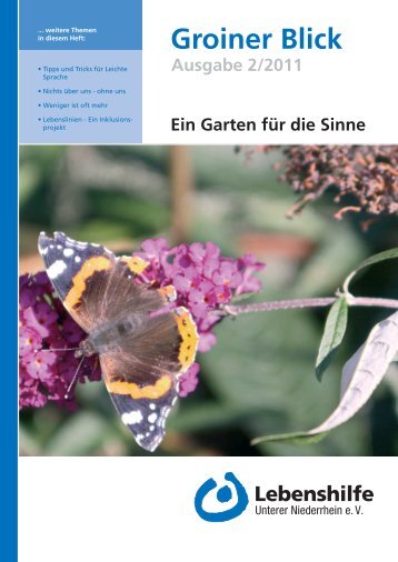 Groiner Blick Ausgabe 2/2011 - Lebenshilfe Unterer Niederrhein e.V.