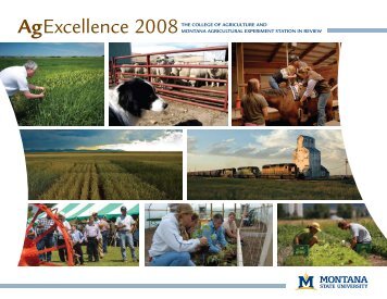 AgExcellence 2008THE COLLEGE OF AGRICULTURE AND ...