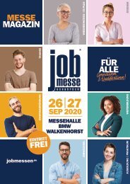 Das MesseMagazin zur 17. jobmesse osnabrück