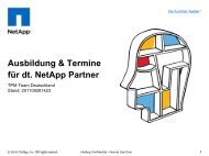 Ausbildung & Termine für dt. NetApp Partner - Arrow ECS