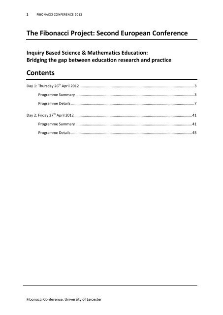 disseminating inquiry-based science and ... - Fibonacci-Project