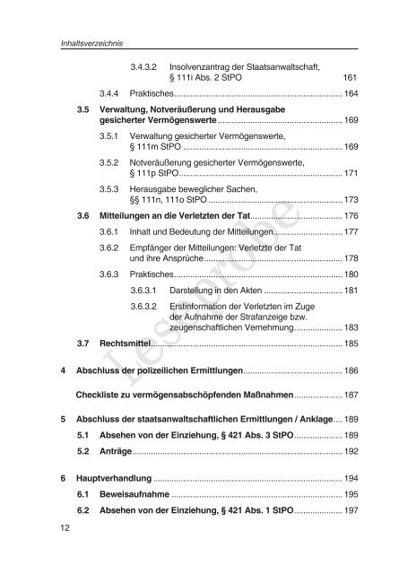 Vermögensabschöpfung - Leseprobe