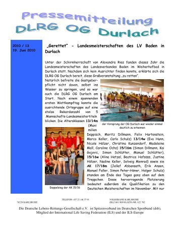 2010 13 - DLRG Ortsgruppe Durlach