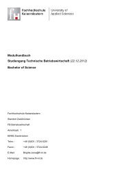 Bachelor of Science - FHInfo - Fachhochschule Kaiserslautern