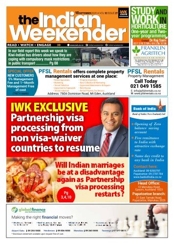 The Indian Weekender, Friday 18 September 2020