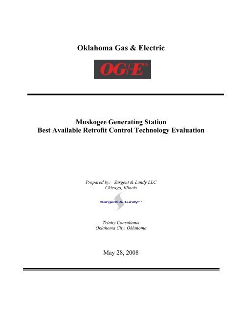 Oklahoma Gas & Electric Muskogee Generating Station Best ...