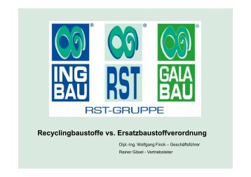 Recyclingbaustoffe vs. Ersatzbaustoffverordnung
