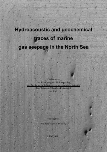 Hydroacoustic and geochemical traces of marine gas seepage in ...