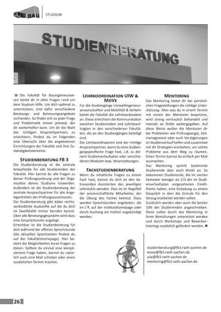 Ersti-Info 2012 - Fachschaft Bauingenieurwesen RWTH Aachen