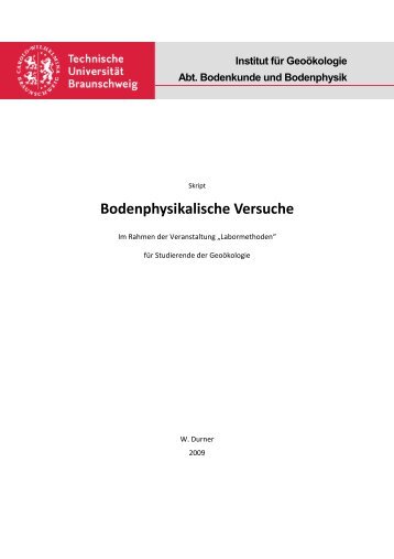 Bodenphysikalische Versuche - Abteilung Bodenkunde und ...