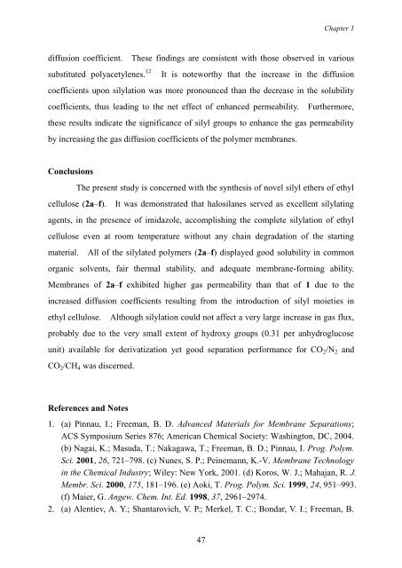 Synthesis, Characterization, and Gas Permeation Properties