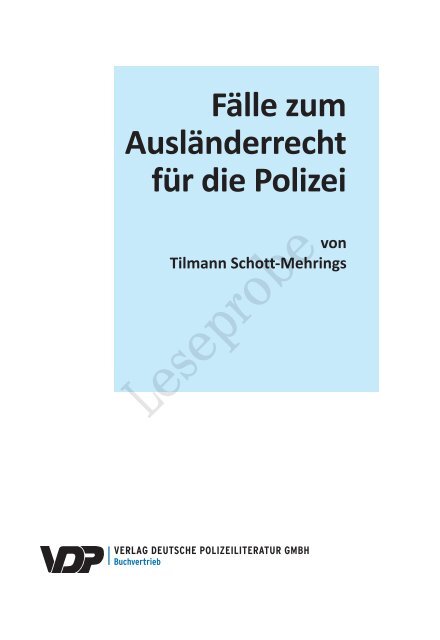 Fälle zum Ausländerrecht für Polizeibeamte - Leseprobe