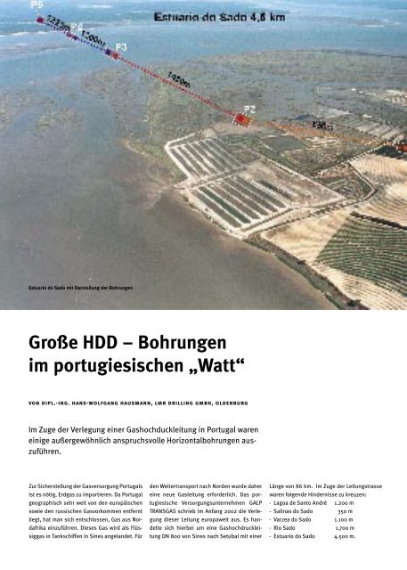 Große HDD – Bohrungen im portugiesischen „Watt“ - Nodig-Bau.de