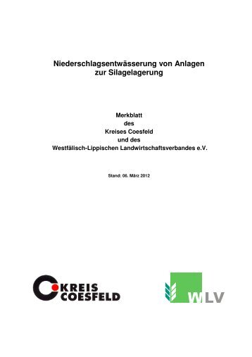 Merkblatt zur Fahrsiloentwässerung - Kreis Coesfeld