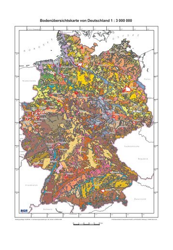 Bodenübersichtskarte von Deutschland 1: 3 000 000 - BGR