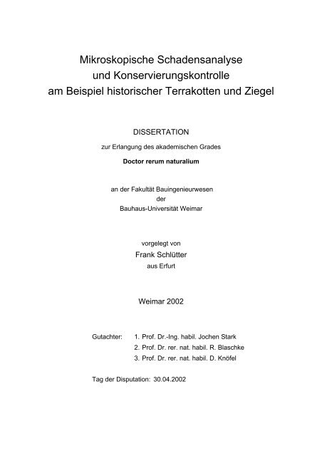 Dissertation - Amtliche Materialprüfungsanstalt