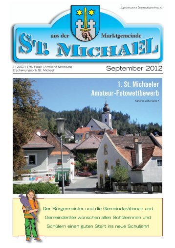 Gemeindezeitung September 2012 - St. Michael in der Obersteiermark
