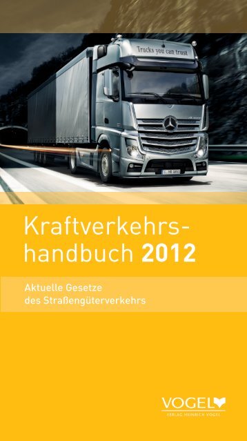 Kraftverkehrs- handbuch 2012 - Verlag Heinrich Vogel