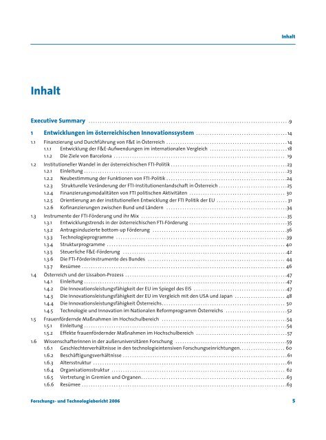 und Technologiebericht 2006 - Bundesministerium für Verkehr ...