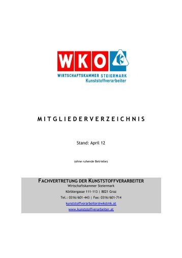 M I T G L I E D E R V E R Z E I C H N I S - HTL Kapfenberg