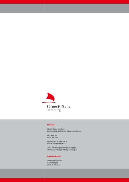 Jahresbericht 2006/07 - BürgerStiftung Hamburg