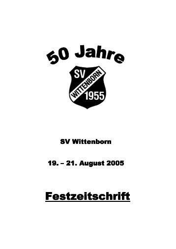 Zeitschrift als PDF - SV Wittenborn