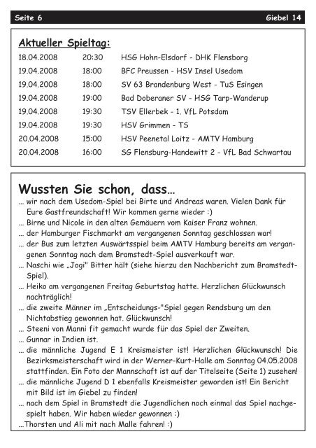 Giebel 14.qxd - HSG Hohn / Elsdorf