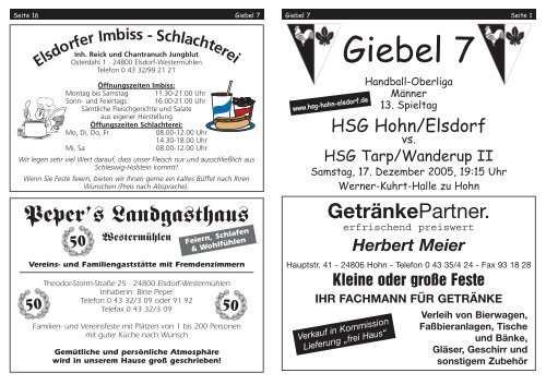 Giebel 1 - HSG Hohn / Elsdorf