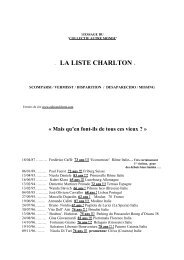 LA LISTE CHARLTON - - editionsliberte.com