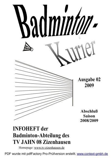 Ausgabe 02/2009 - TV Jahn 08 eV Zizenhausen