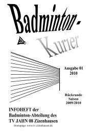 Ausgabe 01/2010 - TV Jahn 08 eV Zizenhausen