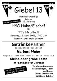 Giebel 13 - HSG Hohn / Elsdorf