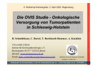 Die OVIS Studie - Onkologische Versorgung von Tumorpatienten in ...